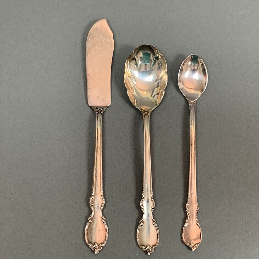 3 Rogers Bros 1847 Reflection‎ IS Silver-plate Sugar Spoon Butter Knife Flatware